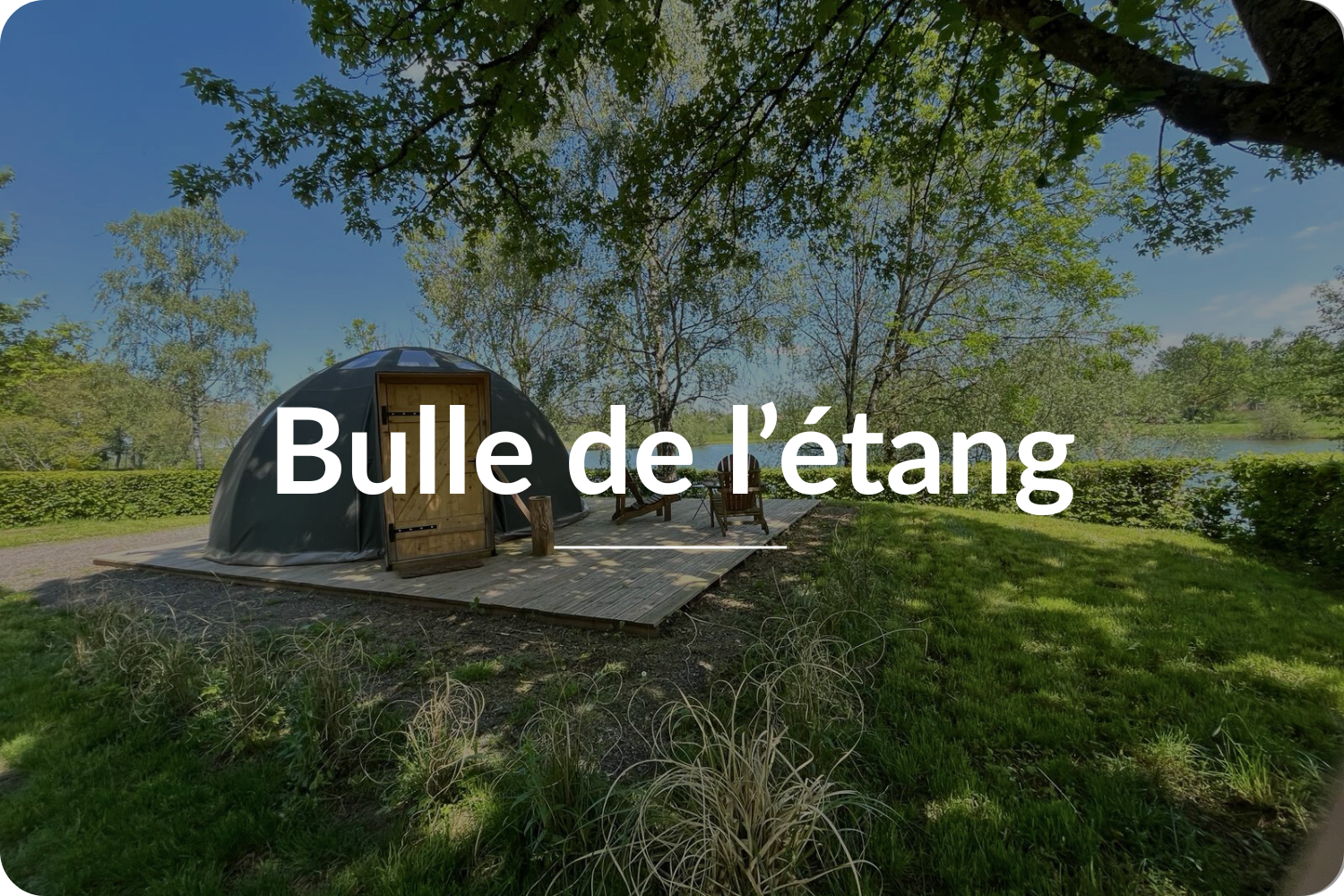 Nuit dans une bulle au bord de l'eau - Etat Nature